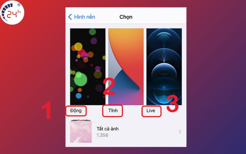 Cách cài hình nền iPhone với cài đặt trên điện thoại
