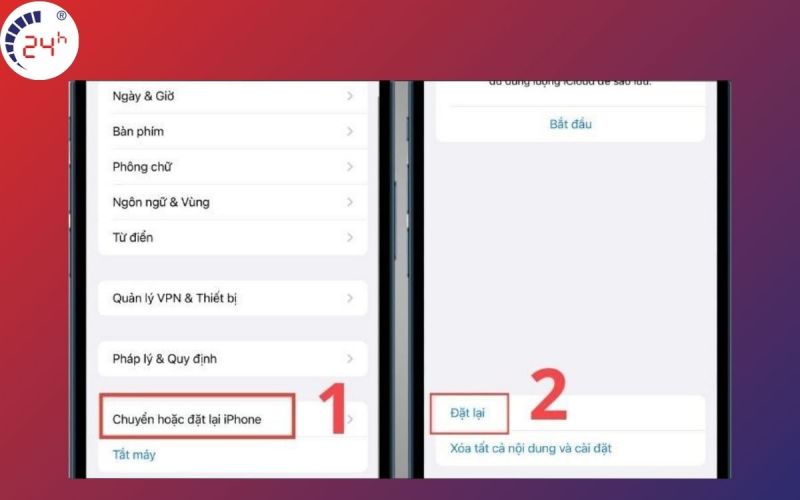 Cách reset iPhone mà không mất dữ liệu bằng Cài đặt điện thoại