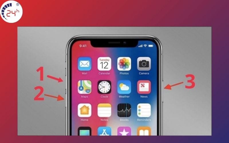 Cách reset iPhone bằng phím cứng 