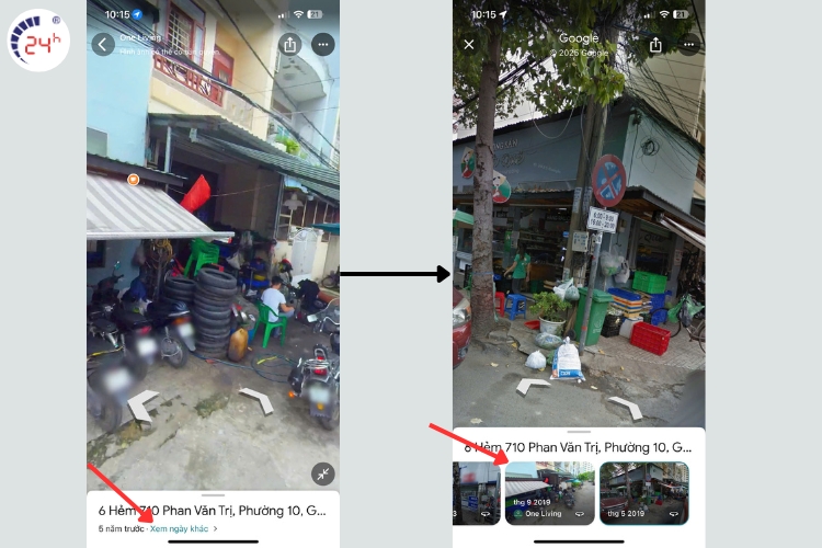 Cách xem nhà cũ trên Google Maps theo thời gian