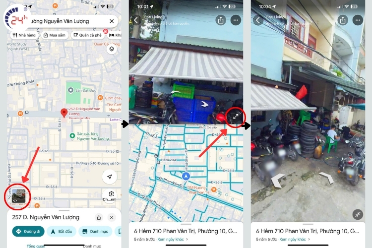 Cách xem nhà cũ trên Google Maps trên điện thoại chi tiết