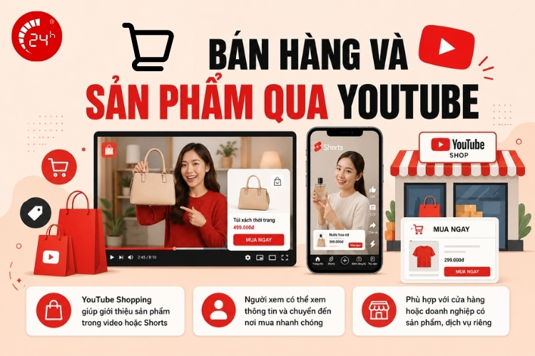 Bán hàng để kiếm tiền trên Youtube
