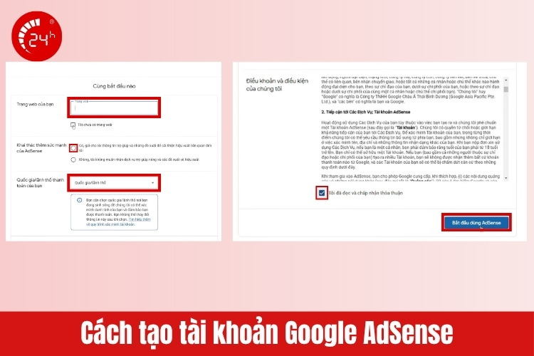 Cách tạo tài khoản Google AdSense B1 để kiếm tiền từ Youtube B3