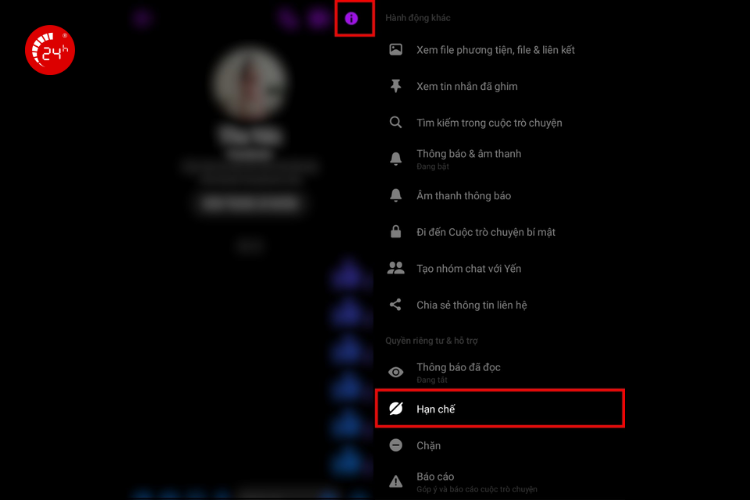 cách hạn chế messenger trên iphone