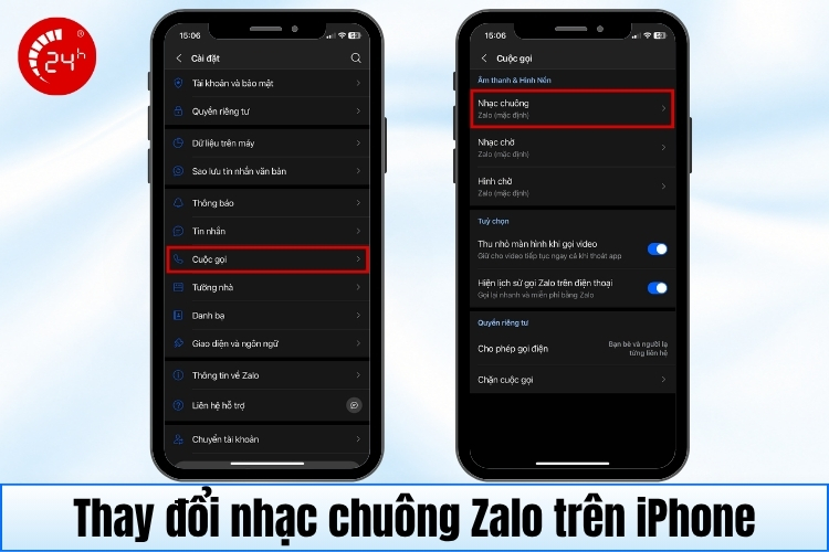 Cách đổi nhạc chuông Zalo trên iPhone theo ý muốn b1