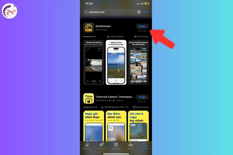 Tải và cài đặt ứng dụng DateStamper từ App Store