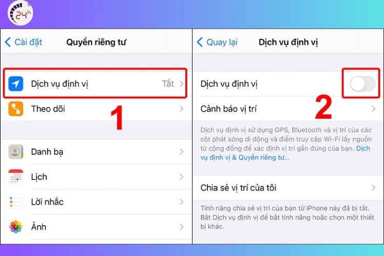 Bước 2 của cách chụp ảnh có định vị trực tiếp trên iPhone