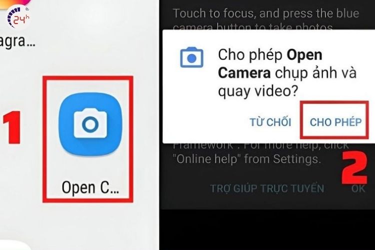 Ứng dụng Open Camera cho phép chụp ảnh có ngày giờ địa điểm trên android