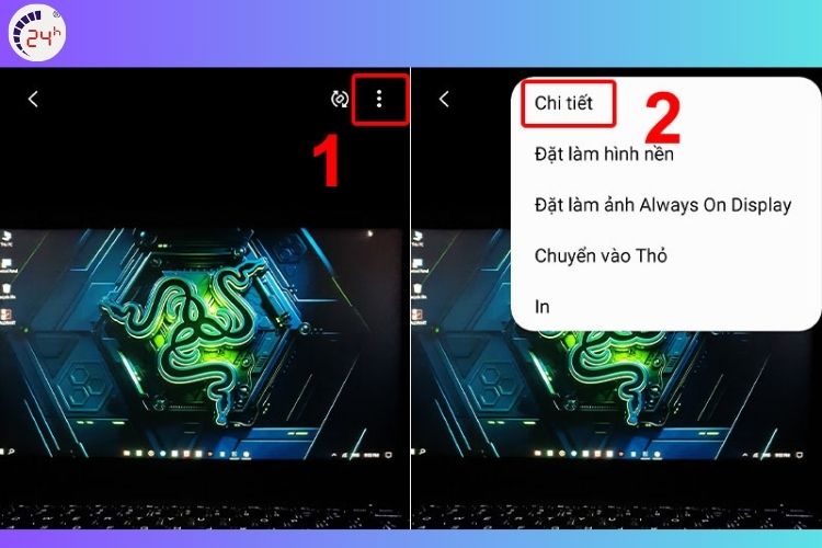 Bước 2 của cách xem lại định vị trực tiếp sau khi chụp trên Android