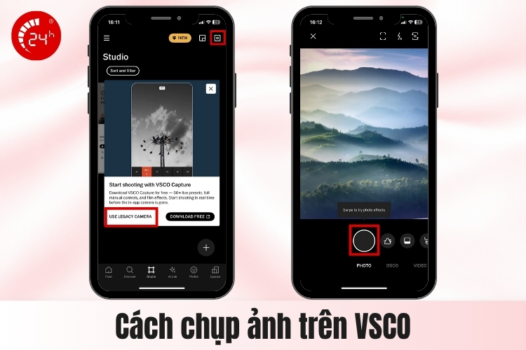 Cách chụp ảnh trên VSCO