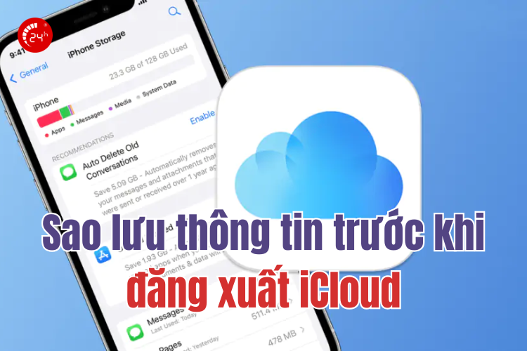 lưu thông tin trước khi đăng xuất icloud