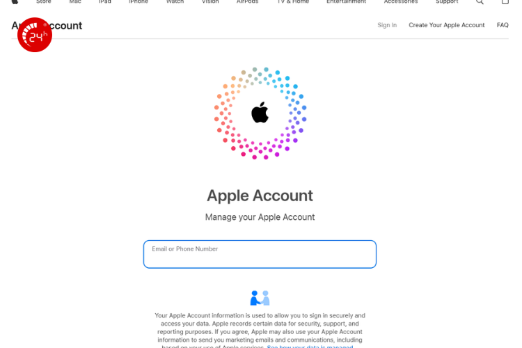 đổi mật khẩu icloud trên web