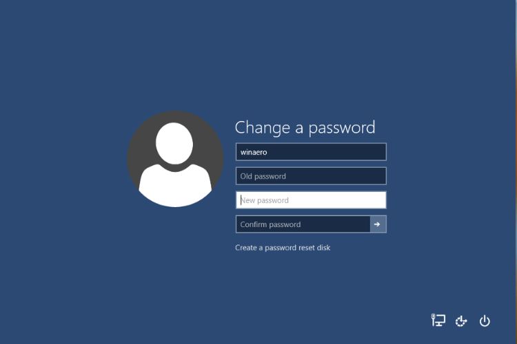 Nhập mật khẩu hiện tại bạn đang sử dụng, sau đó chọn Change để thay đổi