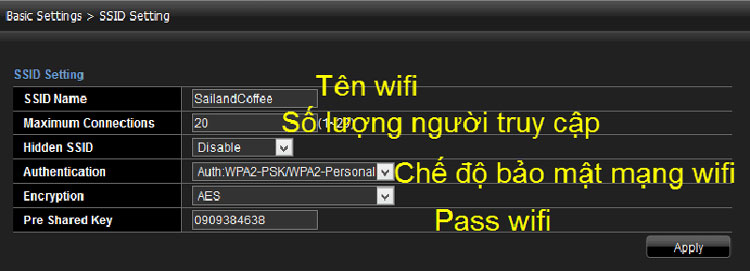 cách đổi mật khẩu WiFi