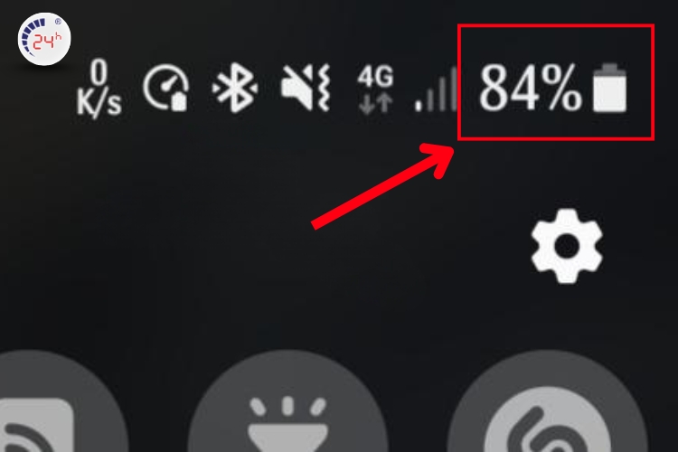 Hiển thị phần trăm pin Samsung