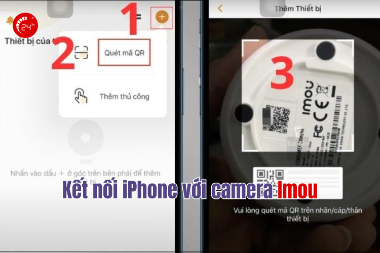 kết nối iphone với camera imou