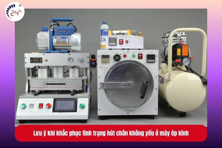 Lưu ý khi thực hiện cách khắc phục tình trạng hút chân không yếu ở máy ép kính