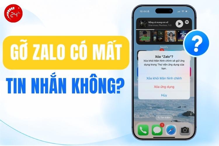 Gỡ Zalo có mất tin nhắn không