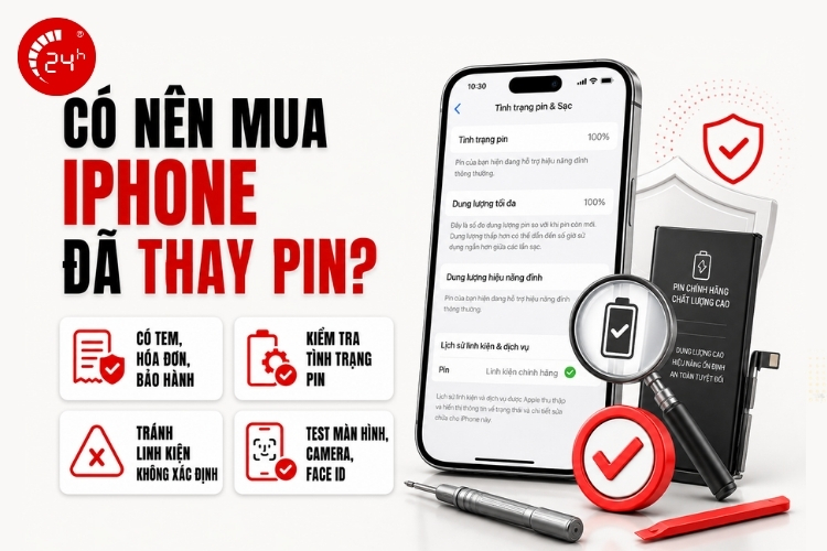 Có nên mua iPhone cũ đã thay pin
