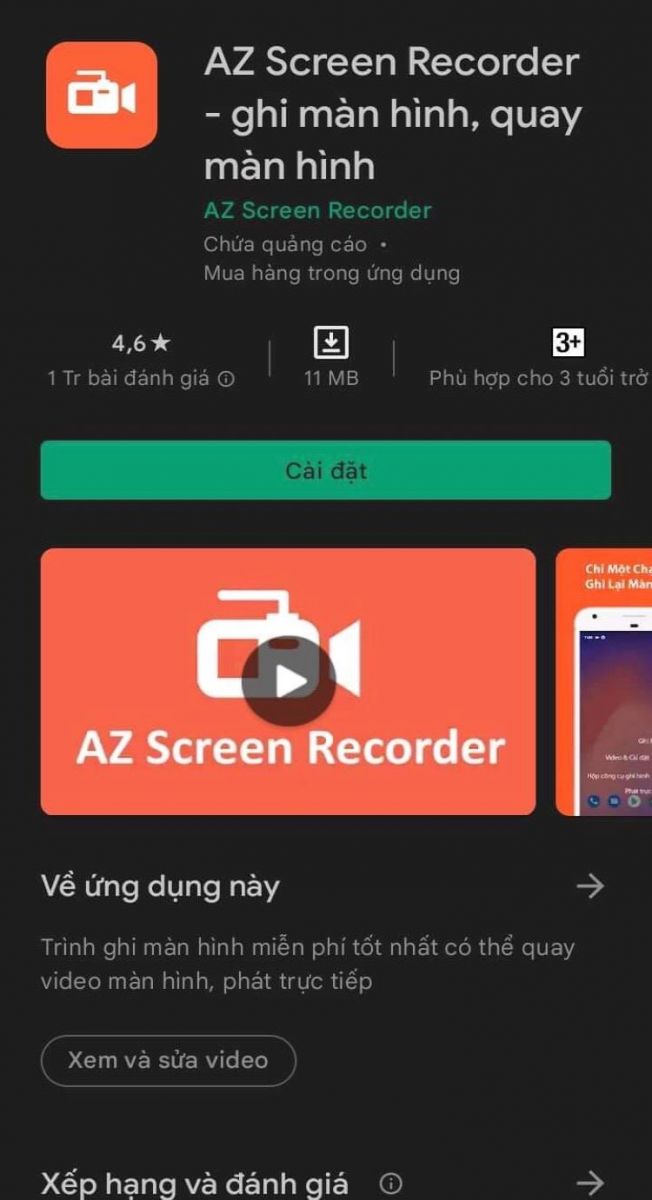 ứng dụng Az Screen Recorder