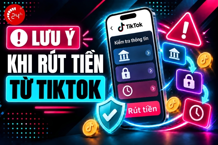 Lưu ý khi rút tiền từ TikTok
