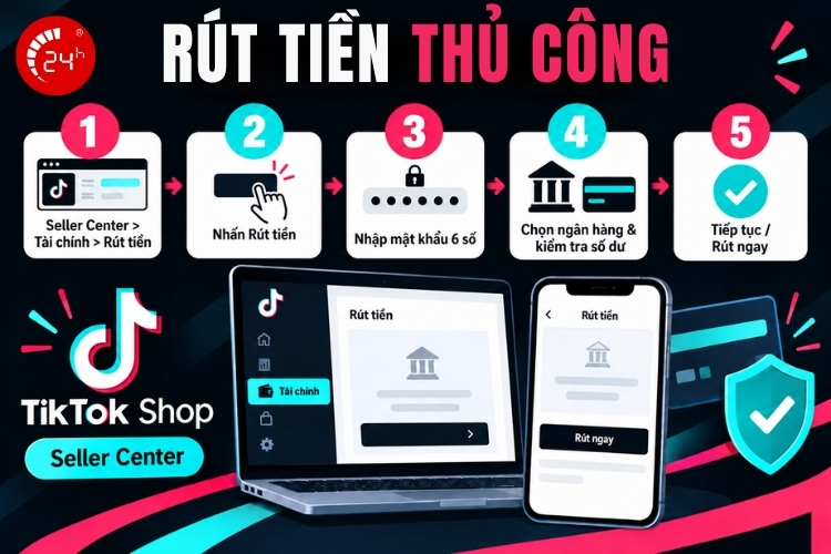 Rút tiền từ TikTok thủ công