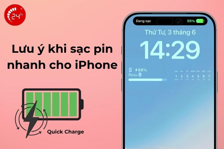 Lưu ý khi sạc pin cho iPhone