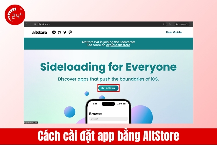 Dùng AltStore tải app không cần pass ID Apple B1