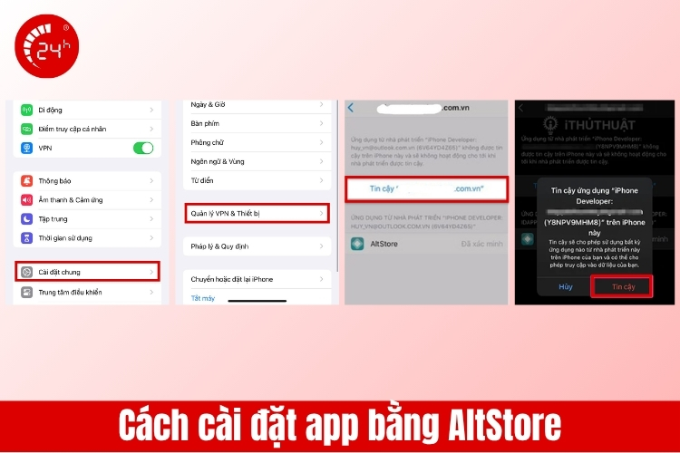 Dùng AltStore tải app không cần pass ID Apple B4