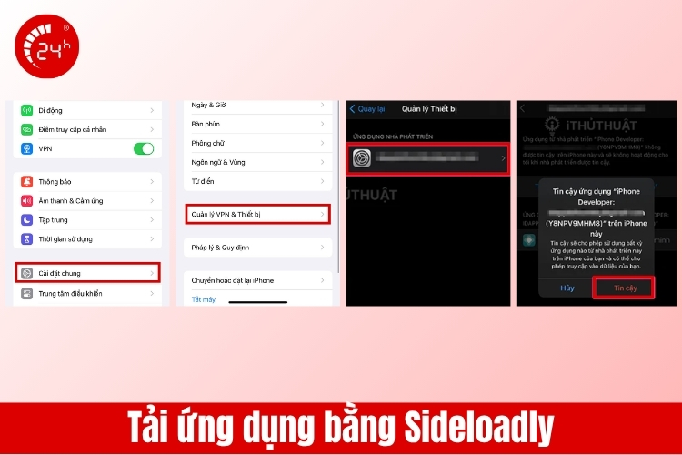 Dùng Sideloadly tải app không cần pass ID Apple B4