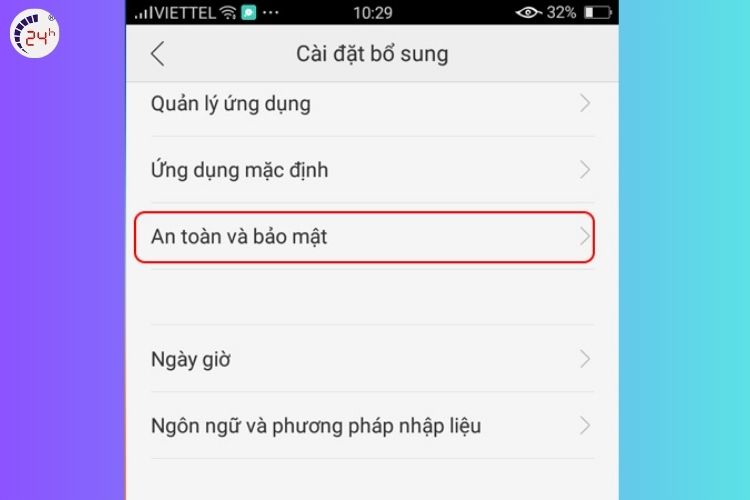 Bước 2 của bật tính năng cài đặt ứng dụng từ nguồn không xác định trên Android 7 trở xuống