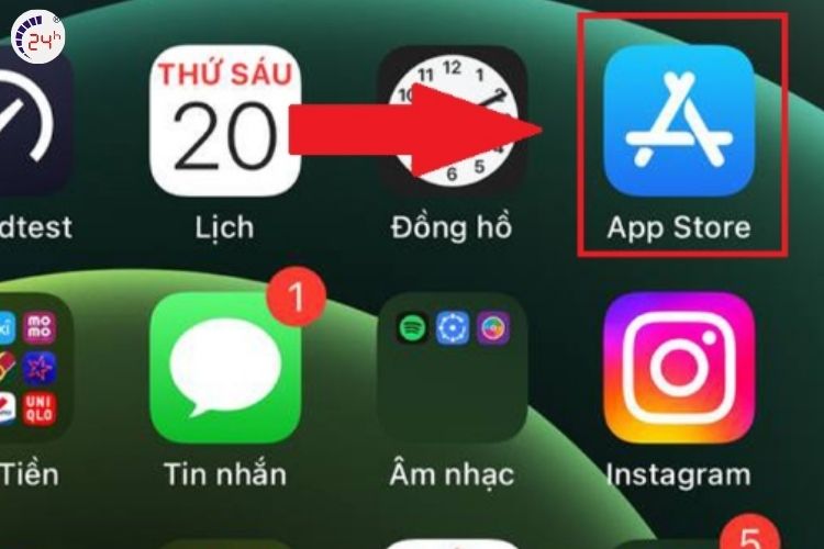 Mở App Store trên iPhone và gõ tìm kiếm ứng dụng Youtube
