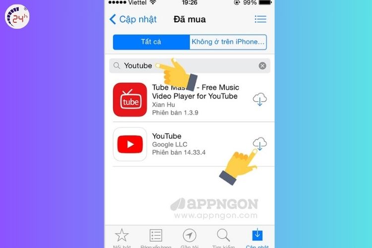 tải xuống ứng dụng Youtube phiên bản cũ trên App Store
