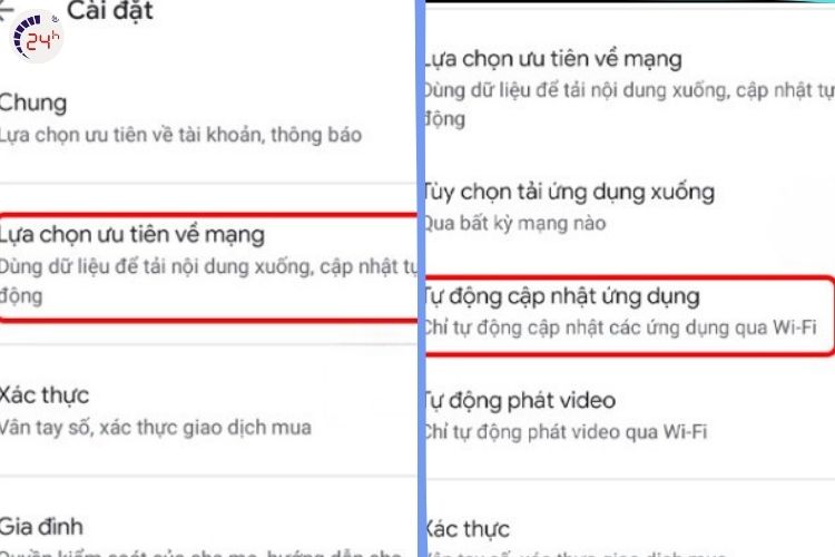 Bước 2 của tắt cập nhật ứng dụng Youtube cho Android