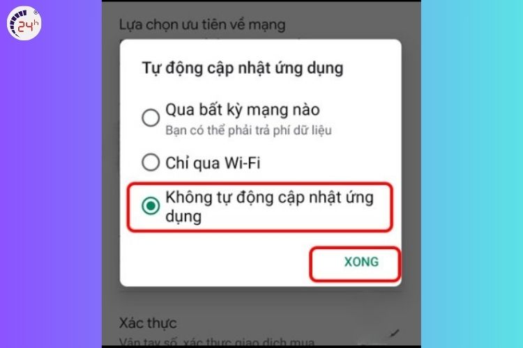 Bước 3 của tắt cập nhật ứng dụng Youtube cho Android
