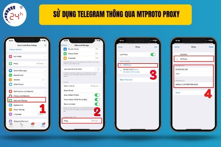 Sử dụng Telegram thông qua MTPROTO Proxy