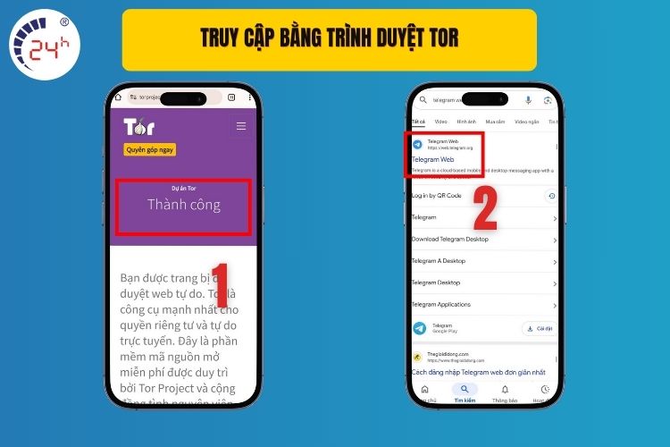 Truy cập bằng trình duyệt Tor