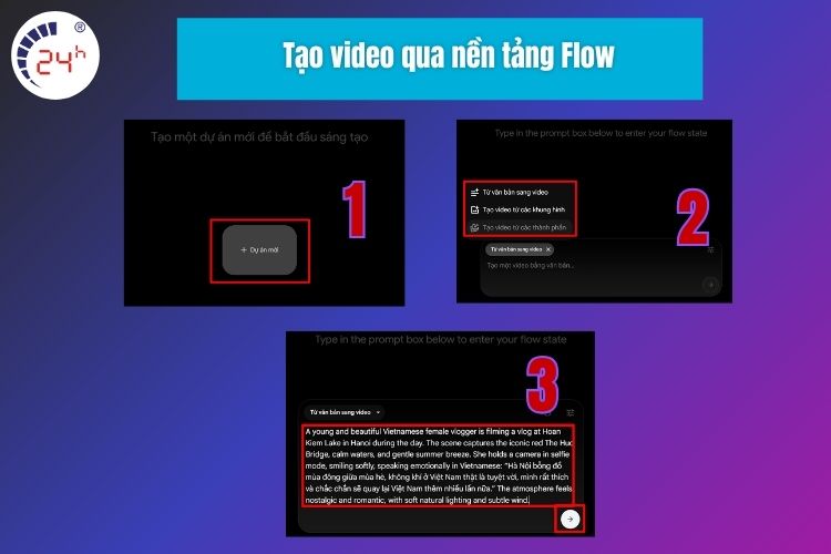 Tạo video qua nền tảng Flow