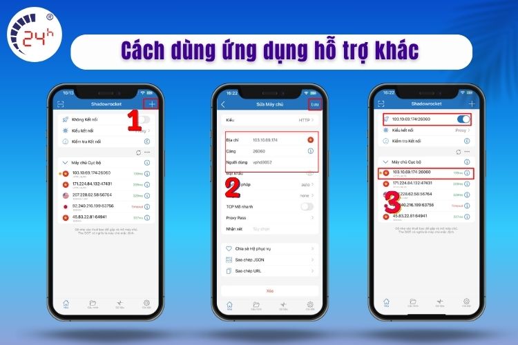 Cách dùng ứng dụng hỗ trợ khác