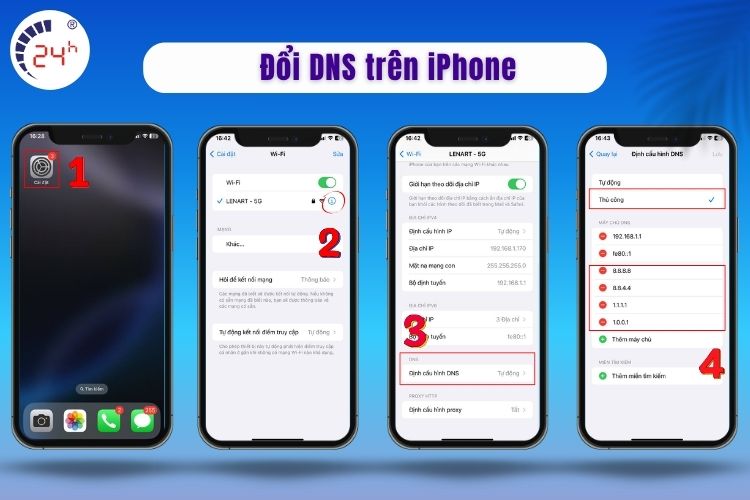 Đổi DNS trên iPhone