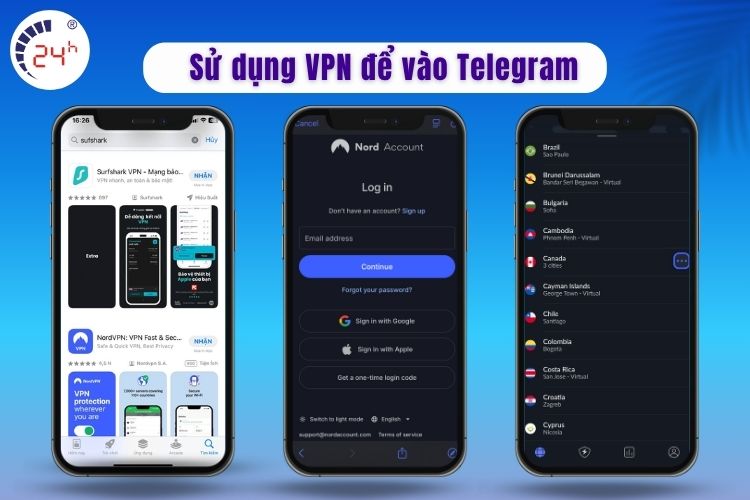 Sử dụng VPN để vào Telegram