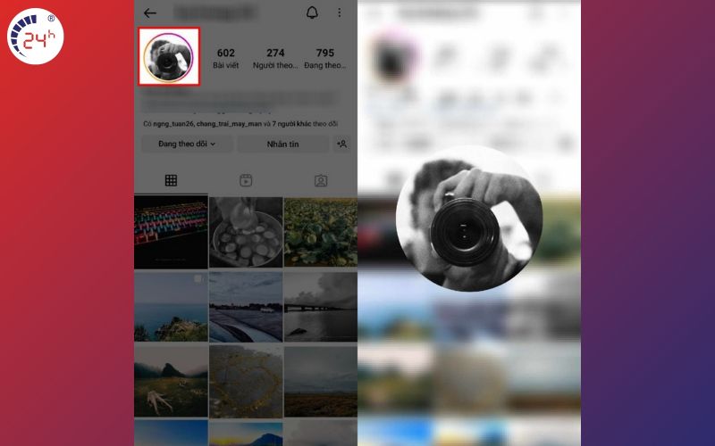 Cach xem anh dai dien cua nguoi khac tren Instagram