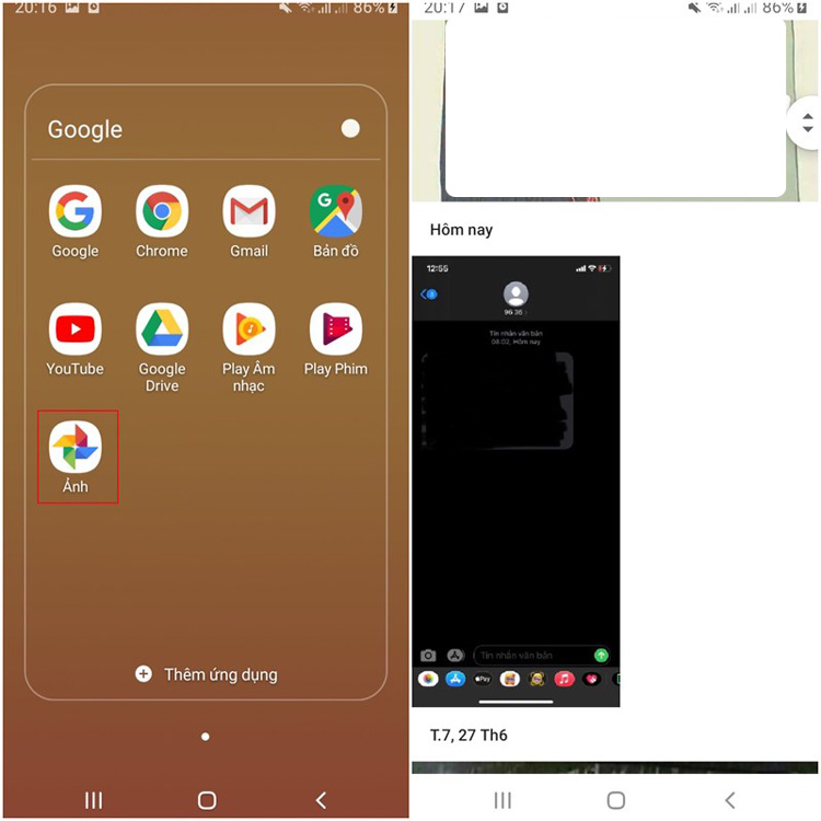 Cách xem ảnh tô đen trên Android