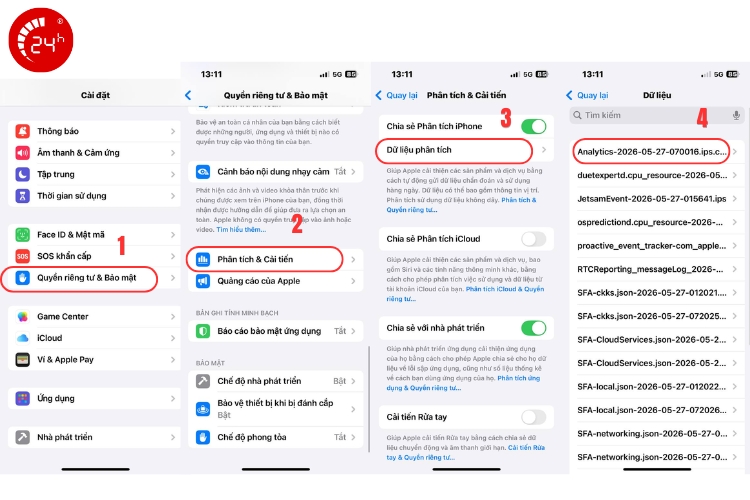 cách xem số lần sạc pin trên iphone