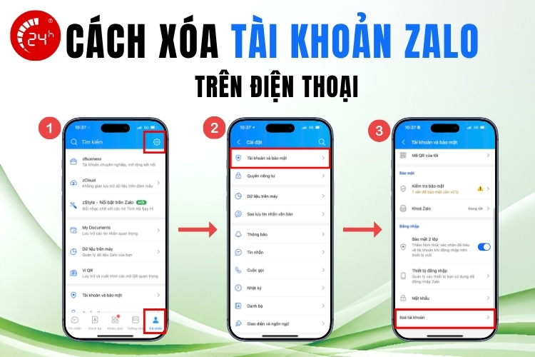 Cách xóa tài khoản Zalo trên điện thoại