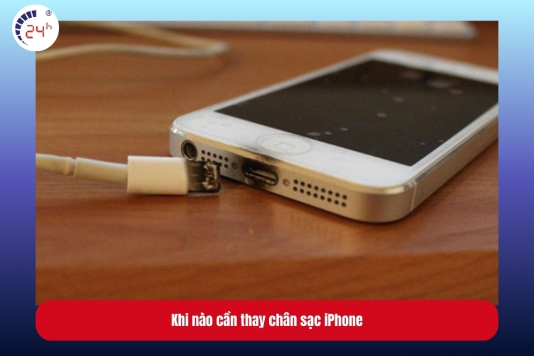 Khi chân sạc nóng quá mức cần thay chân sạc iPhone mới