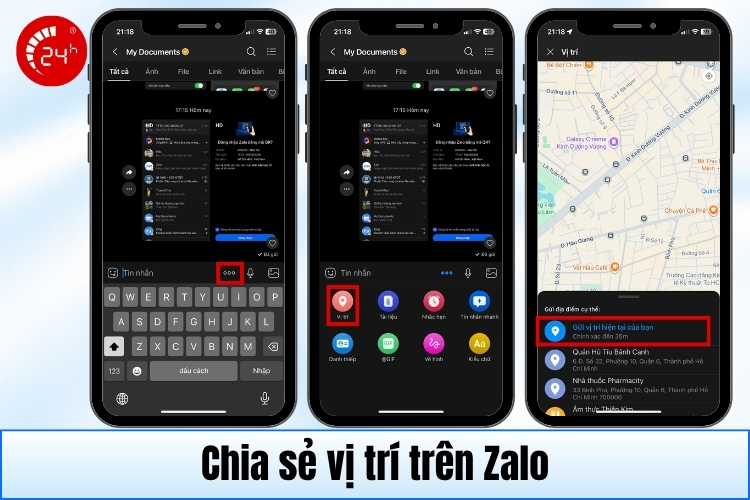 Chia sẻ vị trí trên Zalo đăng nhập