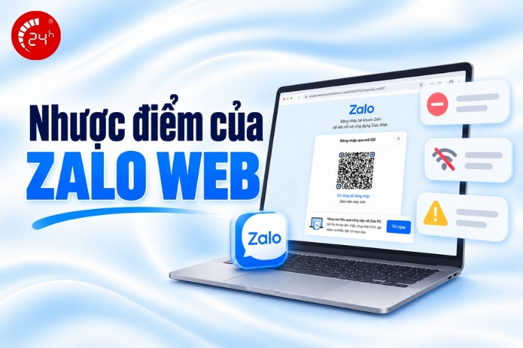 Nhược điểm của Zalo Web
