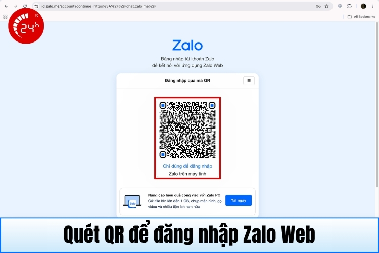 Zalo QR đăng nhập B1