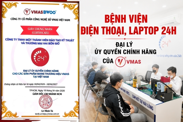 chứng nhận đại lý ủy quyền chính hãng thương hiệu pin vmas